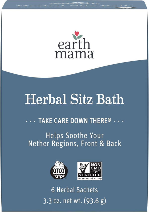 Herbal Sitz Bath | Pregnancy & Postpartum Essentials, Soothing Sitz Bath for Hemorrhoids with Witch Hazel, & Calendula, 6-Count