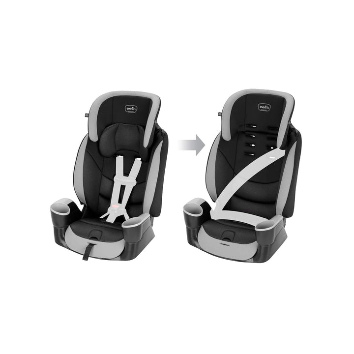 High-Back Booster Car Seat with Harness, 22 to 110Lbs, Maestro Sport, Granite Gray