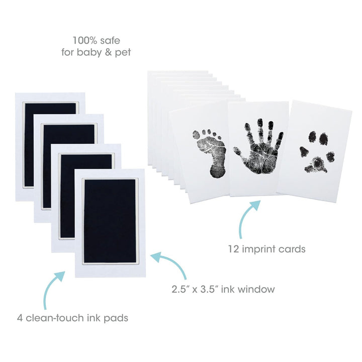 4-Pack Clean-Touch Ink Pad Kit, Mess-Free Inkless Hand and Footprint Kit, Baby Foot Printing Kit, Cat and Dog Paw Print Kit, Suitable for Babies and Pets