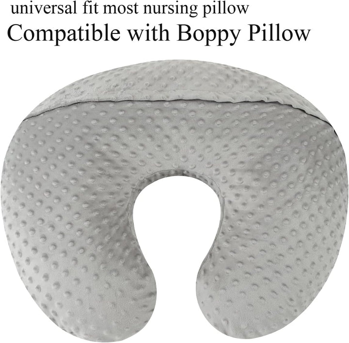 Dot Nursing Pillow Cover Set 2 Pack Nursing Pillow Slipcovers, Ultra Soft Compatible with Boppy Pillow,Standard Pillow for Baby Boy Girl Grey Navy