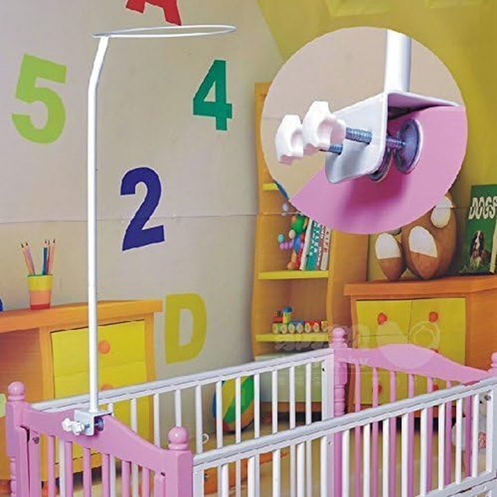 Baby Infant Toddler Bed Dome Cots Mosquito Netting Hanging Bed Net Mosquito Bar Frame Palace-Style Crib Bedding Set (Pink Mosquito Netting Only, without Stand)