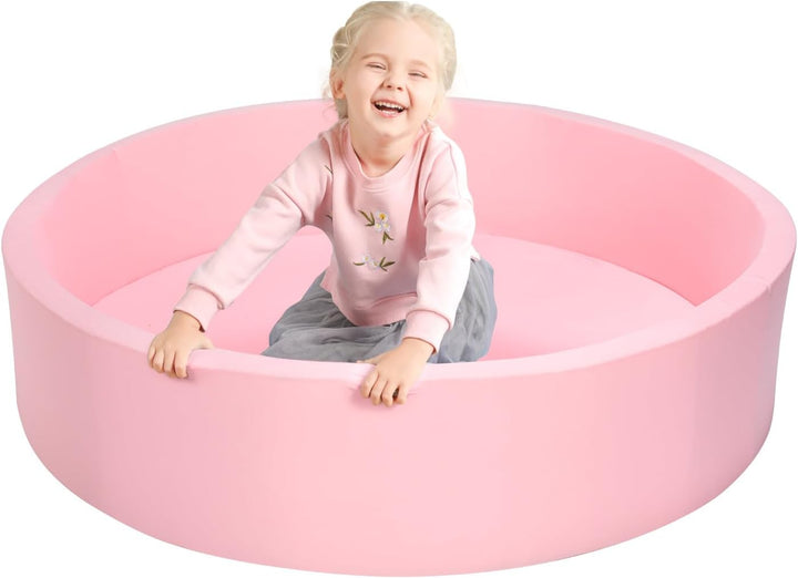 Foam Ball Pit, 36" X 12" Indoor Outdoor Soft round Ball Pool Playpen Ideal Gift Toy for Babies Kids and Toddler Children (No Balls) - Light Gray