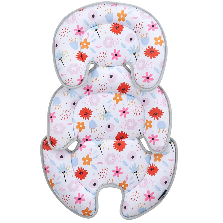 Head and Body Support Pillow Infant Car Seat Insert for Newborn to Toddler Stroller Cushion (Grey)