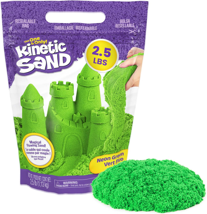 , 2.5Lbs Blue Play Sand, Moldable Sensory Toys for Kids, Resealable Bag (Packaging May Vary), for Ages 3 and Up