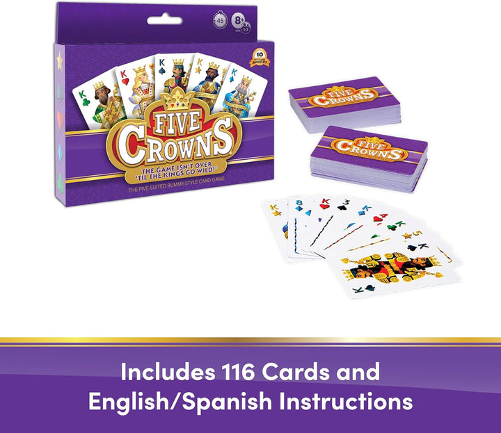 Five Crowns — the Game Isn'T over until the Kings Go Wild! — 5 Suited Rummy-Style Card Game — for Ages 8+