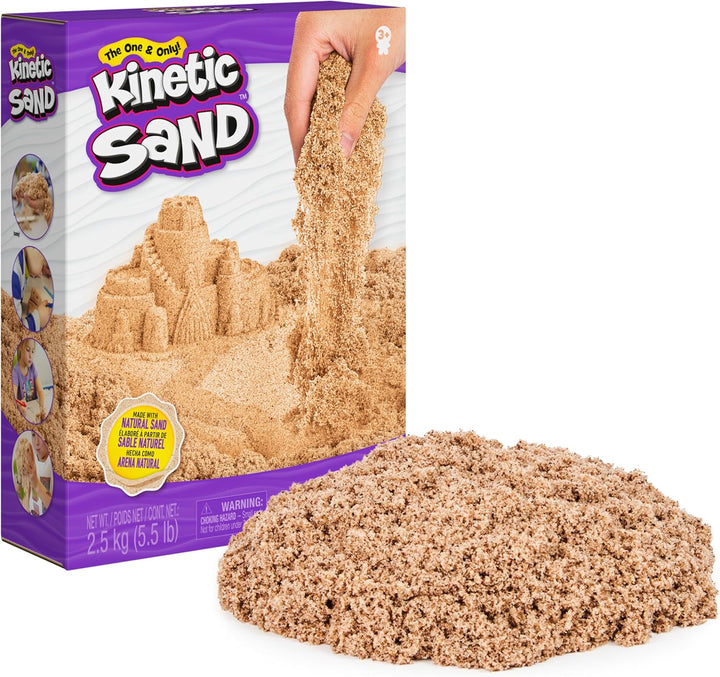 , 3.25Lbs Beach Play Sand, Moldable Sensory Toys for Kids & Classroom, Back to School Teacher Must Haves, Resealable Bag (Packaging May Vary)