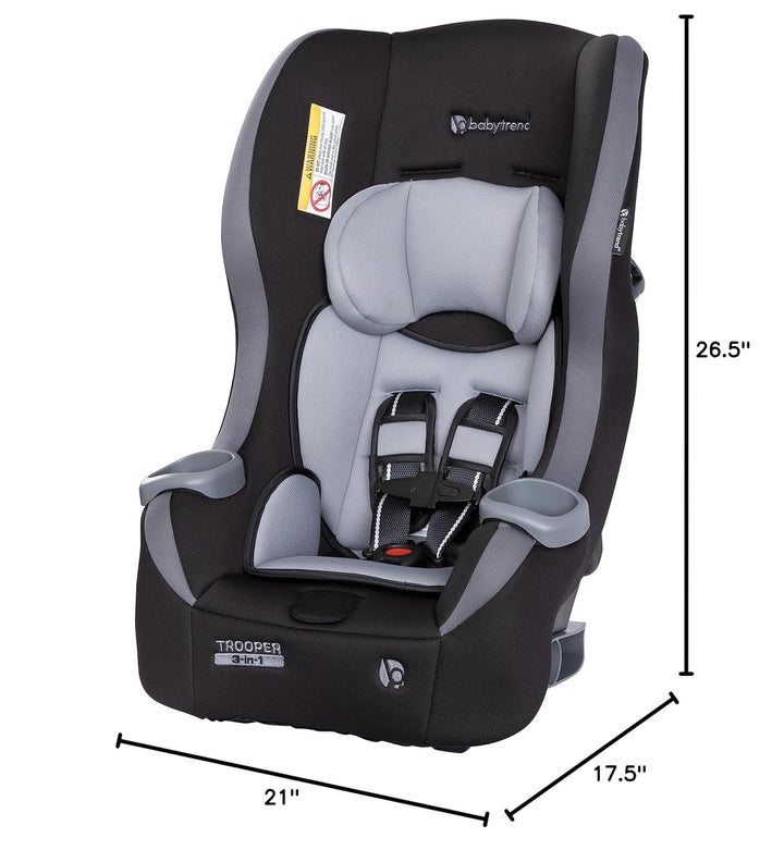 Trooper 3-In-1 Convertible Car Seat, Dash Black