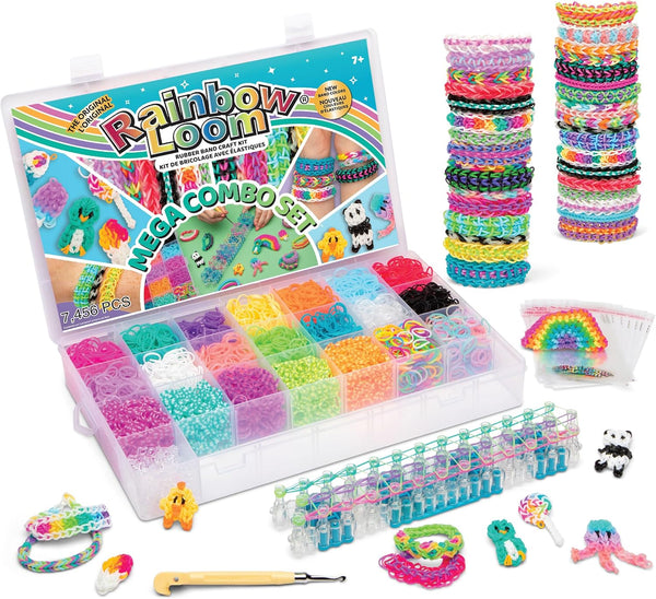 ® MEGA Combo Set, Features 7000+ Colorful Rubber Bands, 2 Step-By-Step Bracelet Instructions, Organizer Case, Great Gift for Kids 7+ to Promote Fine Motor Skills