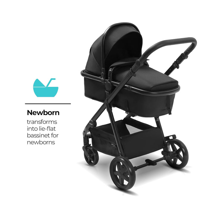 Meteor2 Baby Stroller 2-In-1 with Newborn Mode, Compatible with Infant Car Seat Adapter Included, Full-Size Bassinet Strollers for Family Outings