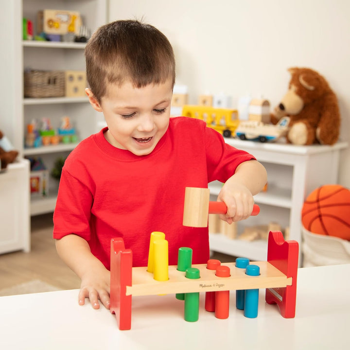 Deluxe Wooden Pound-A-Peg Toy with Hammer - FSC Certified