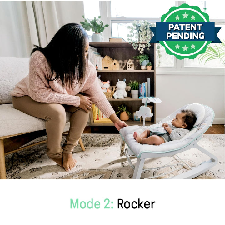 Keep Cozy 3-In-1 Grow with Me Vibrating Baby Bouncer, Seat & Infant to Toddler Rocker, Vibrations & -Toy Bar, 0-30 Months up to 40 Lbs (Weaver)