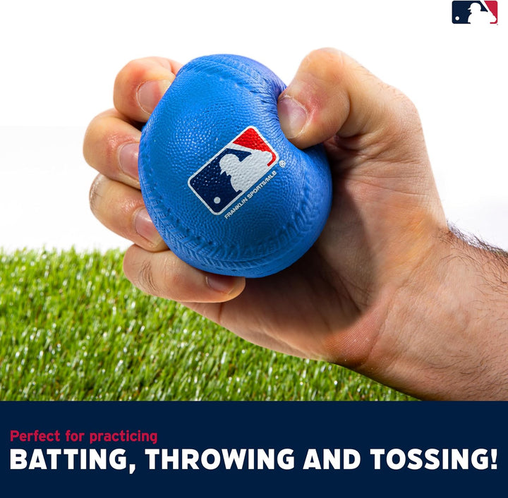 Foam Baseballs - Soft Foam Practice Baseballs for Kids - Perfect for Hitting and Indoor or Outdoor Play - 3 Pack - Official MLB Licensed Product