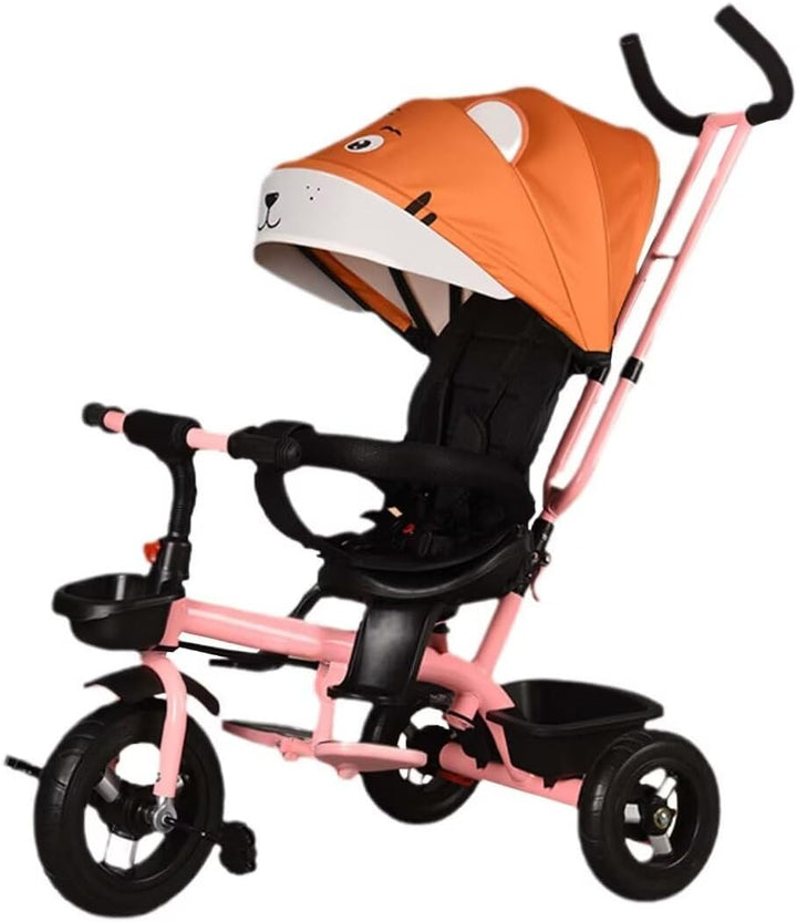 Toddler Stroller Buggies with Reclining Backrest Reversible Seat,1.5-5 Years Old Children Pushchair Pram with Canopy,Comfortable Seat with Guardrail and Belt,Titanium Wheel,3 Wheel Toddler Tricycle (