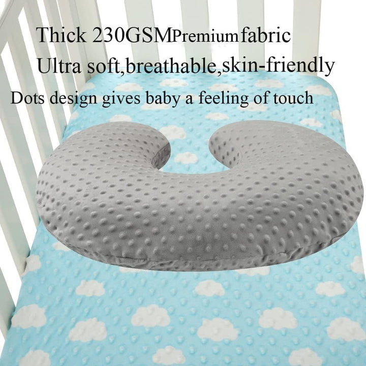 Dot Nursing Pillow Cover Set 2 Pack Nursing Pillow Slipcovers, Ultra Soft Compatible with Boppy Pillow,Standard Pillow for Baby Boy Girl Grey Navy