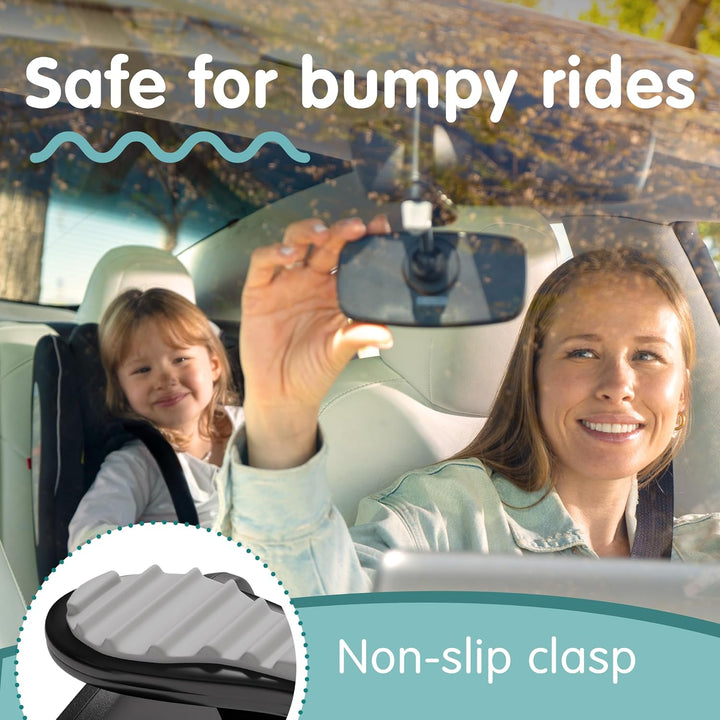 Forward Facing Baby Car Mirror - Clip on Car Mirror for Baby, 100% Shatterproof & Shakeproof, Newborn Essentials