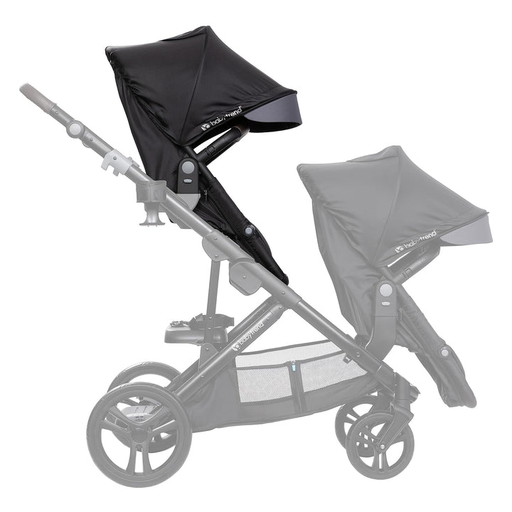 Morph Single to Double Stroller Second Seat, Dash Black