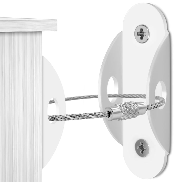 10 Pack Furniture Anchors for Baby Proofing, anti Tip Furniture Wall Anchors, Secure 400 Pounds Cabinet, Bookcase, Dresser to Wall, Earthquake Furniture Straps for Child Safety